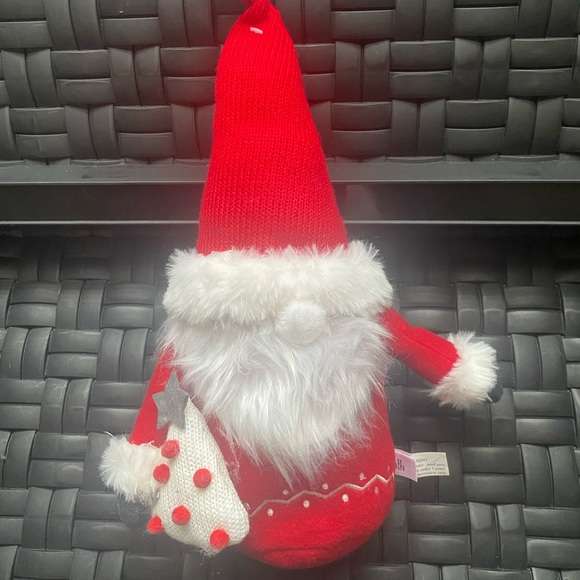 Christmas Gnome With Tree Red Suit Plush Stuffed Home Decor NWT 13 Inches NWOT - Picture 1 of 4
